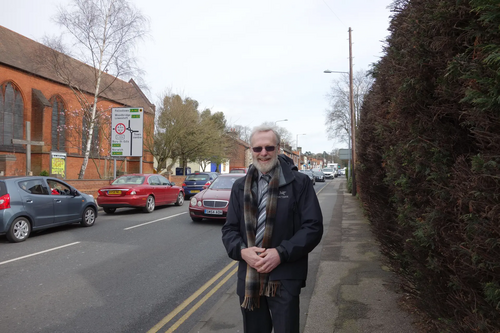 Martin Hore in a street